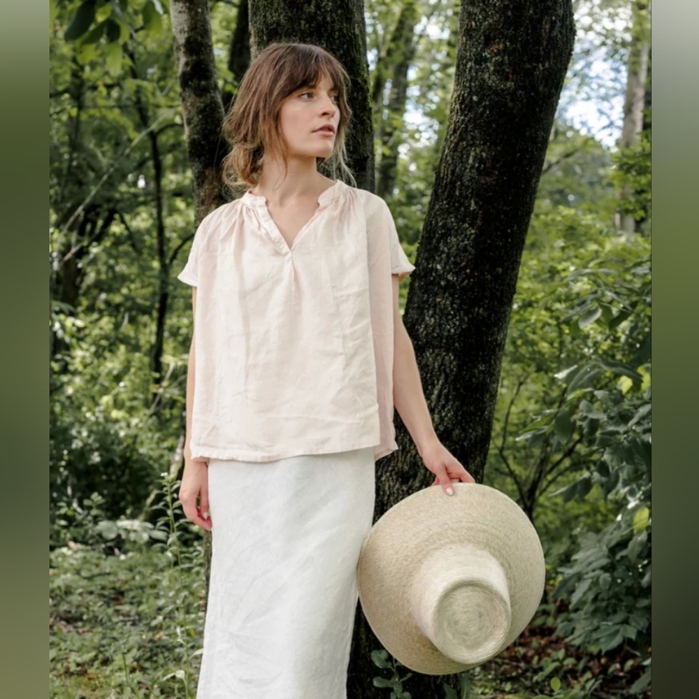 NW/oT Blush Tunic V-Neck Top - Picture 1 of 6